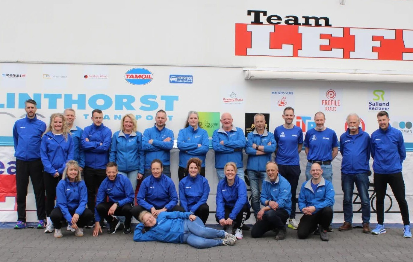 Team Lef raalte tijdens de Roparun 2026